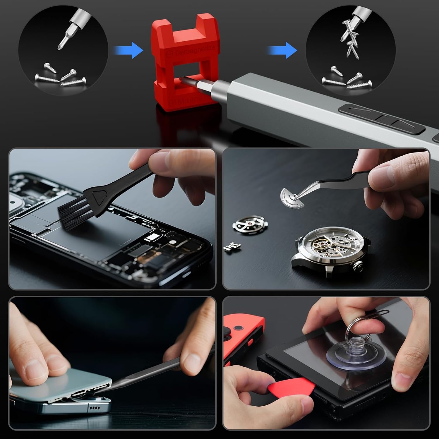 image:imageSTREBITO 144Piece Upgraded Electric ScrewdriverRed