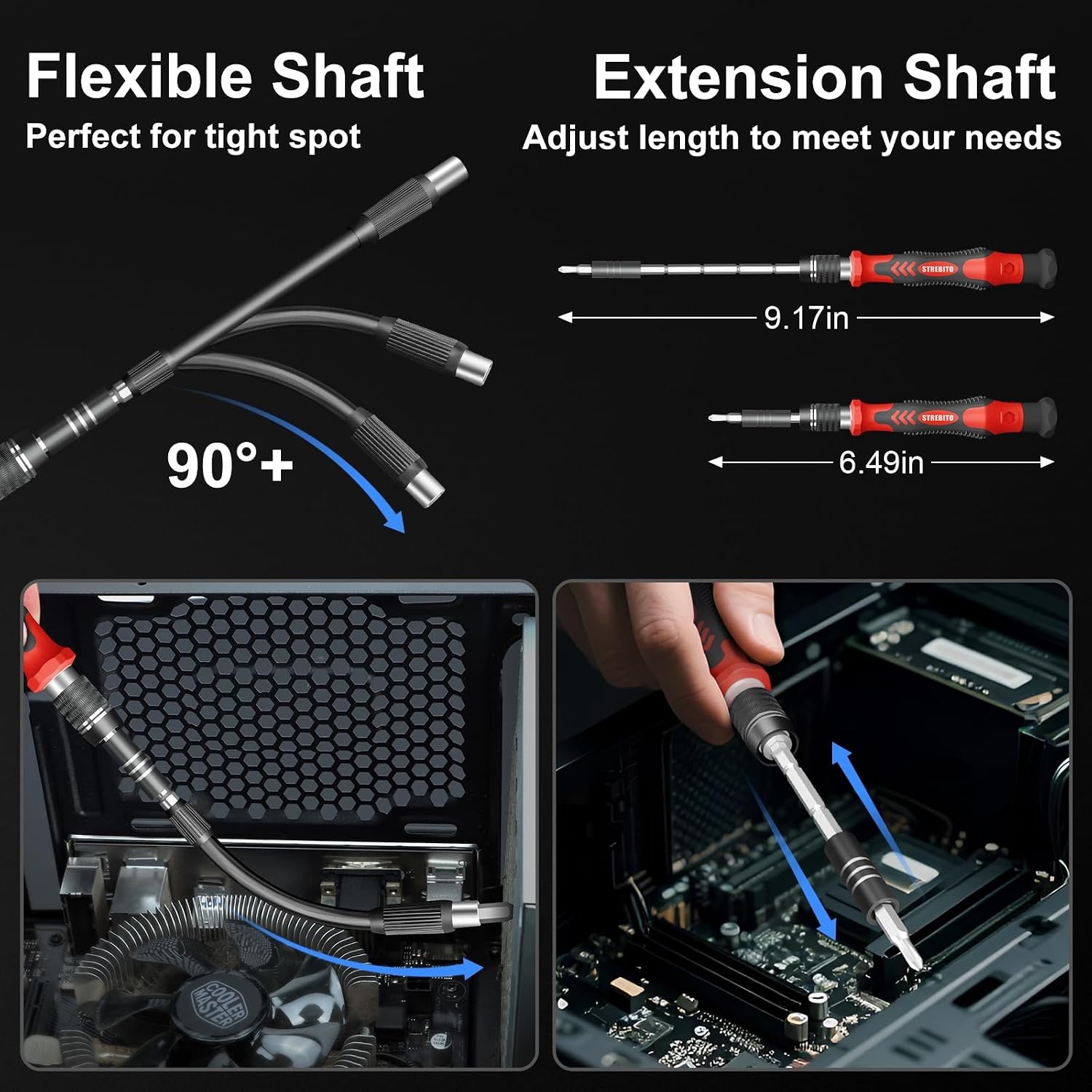 image:imageSTREBITO 144Piece Upgraded Electric ScrewdriverRed
