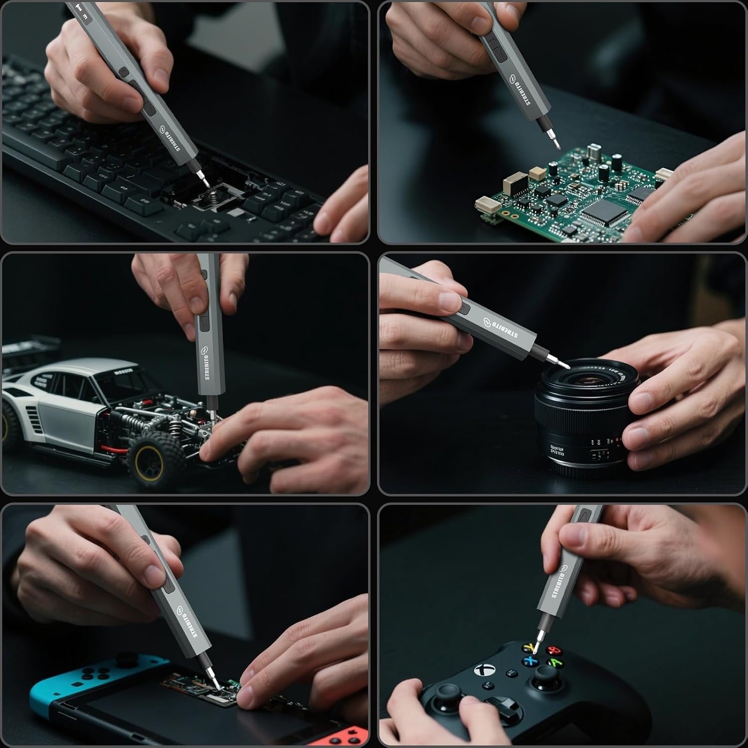 image:imageSTREBITO 144Piece Upgraded Electric ScrewdriverUpgradedred
