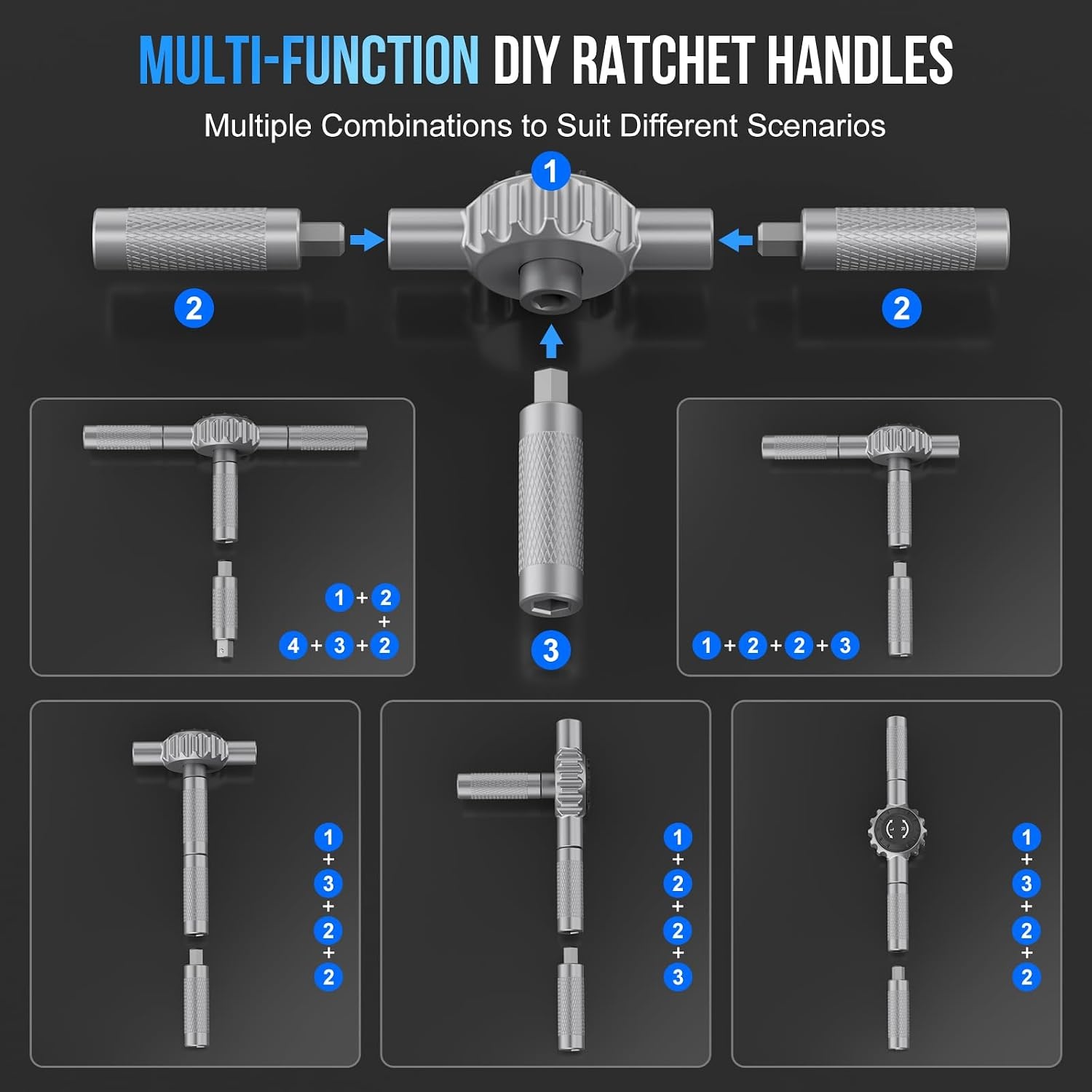 image:imageSTREBITO 71 in 1 THandle Ratchet Screwdriver Set Magnetic Screwdriver SetBlack