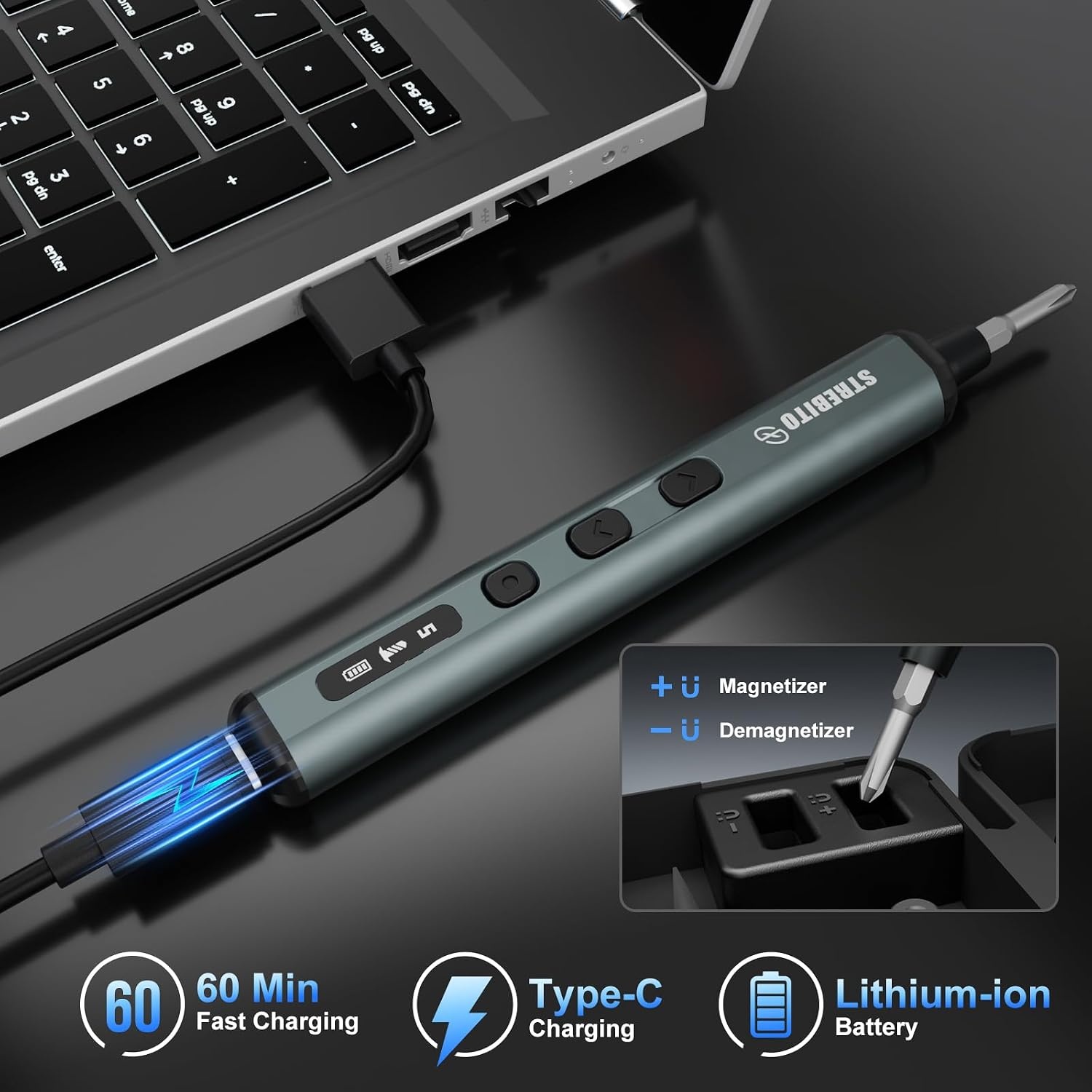 image:imageSTREBITO Electric Screwdriver Set 67 in 1 Electric Precision ScrewdriverUpgraded Black