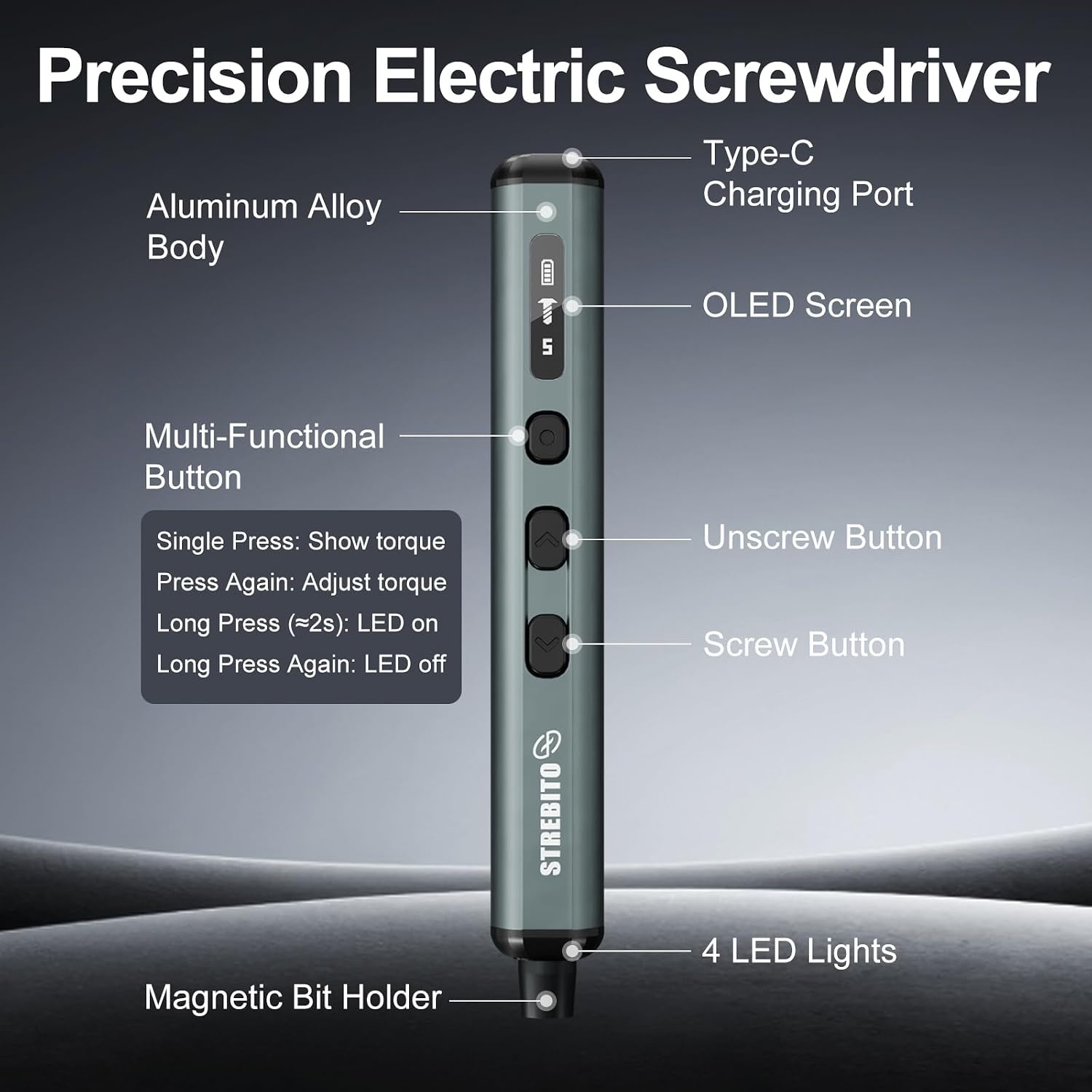 image:imageSTREBITO Electric Screwdriver Set 67 in 1 Electric Precision ScrewdriverUpgraded Green