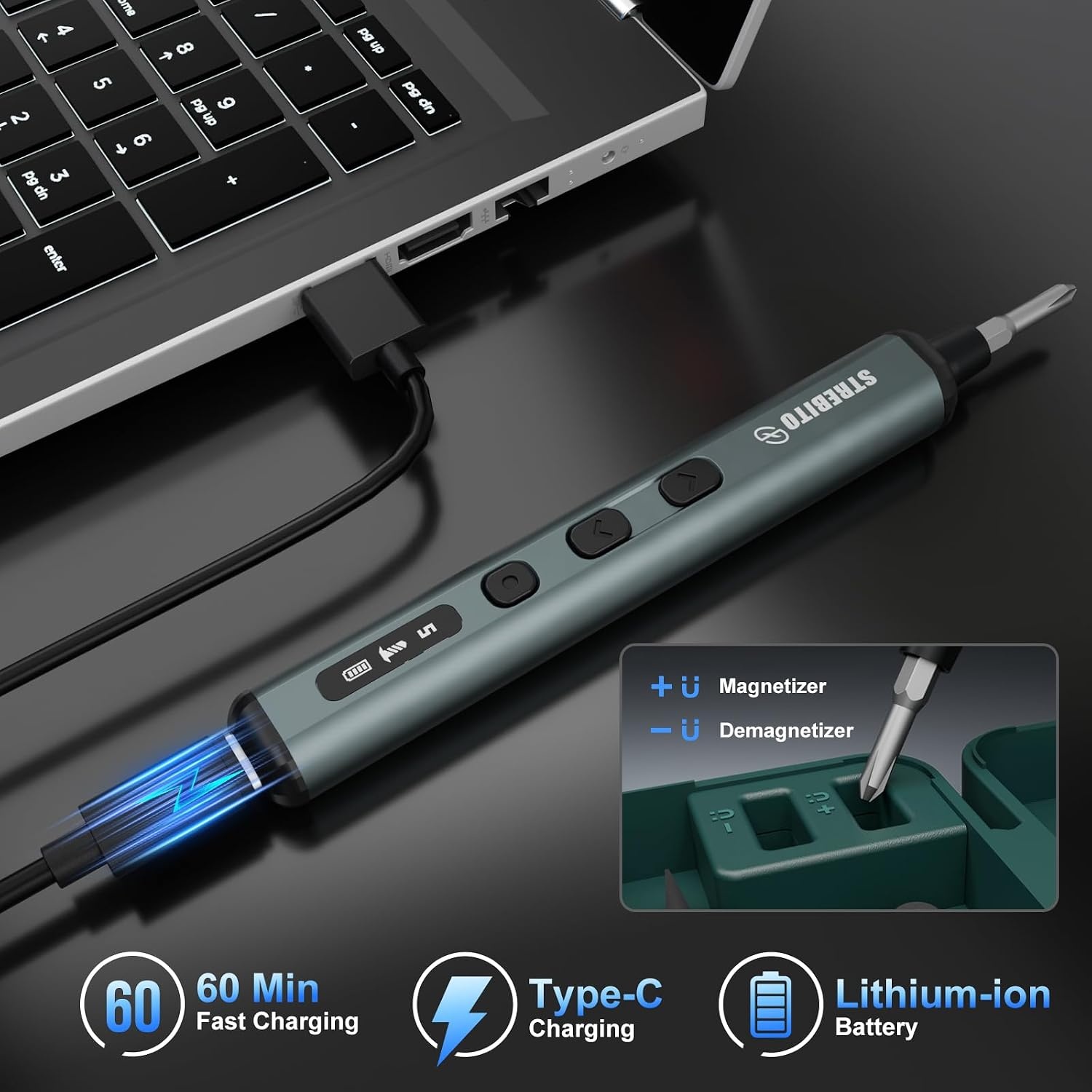 image:imageSTREBITO Electric Screwdriver Set 67 in 1 Electric Precision ScrewdriverUpgraded Green