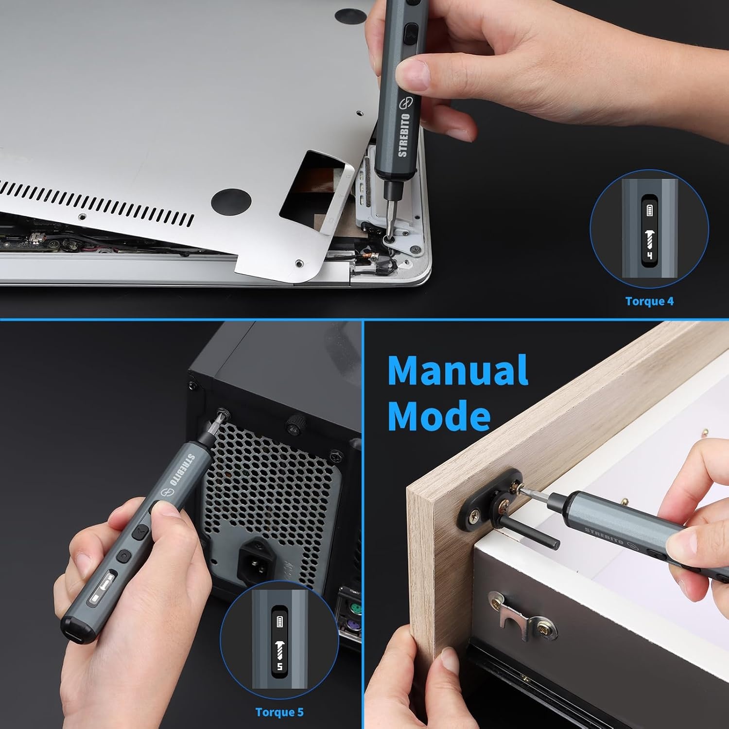 image:imageSTREBITO Mini Electric Screwdriver 70 in 1 Small electric screwdriver SetUpgraded