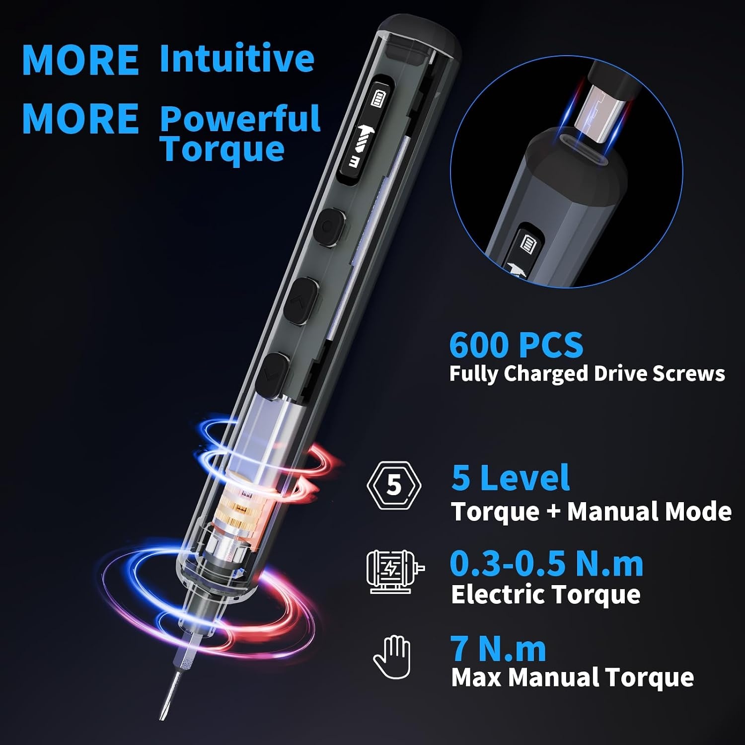 image:imageSTREBITO Mini Electric Screwdriver 70 in 1 Small electric screwdriver SetUpgraded