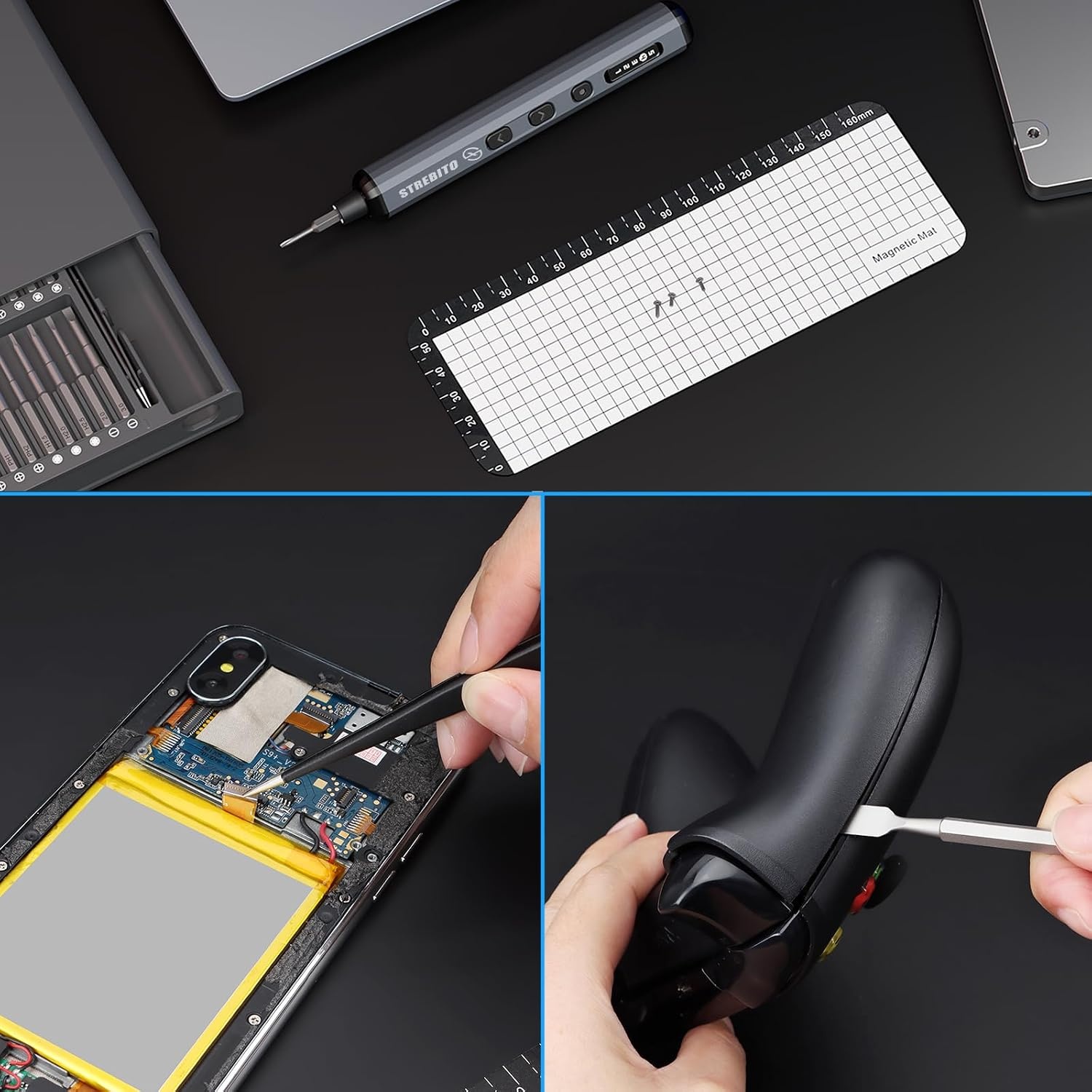 image:imageSTREBITO Mini Electric Screwdriver 70 in 1 Small electric screwdriver SetUpgraded
