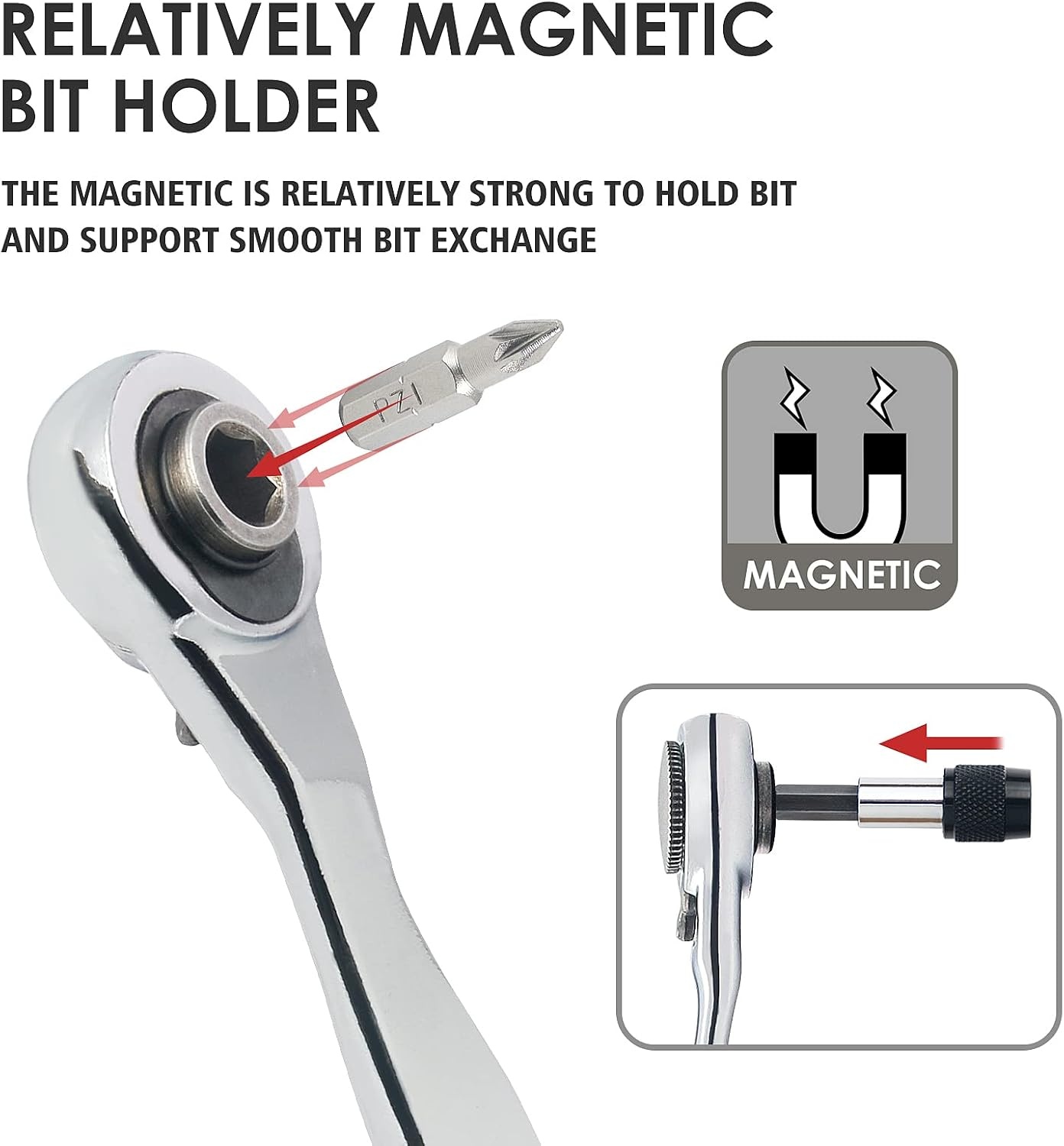 image:imageSTREBITO Right Angle Screwdriver 32Piece 14 Inch Mini Ratchet Set32 in 1