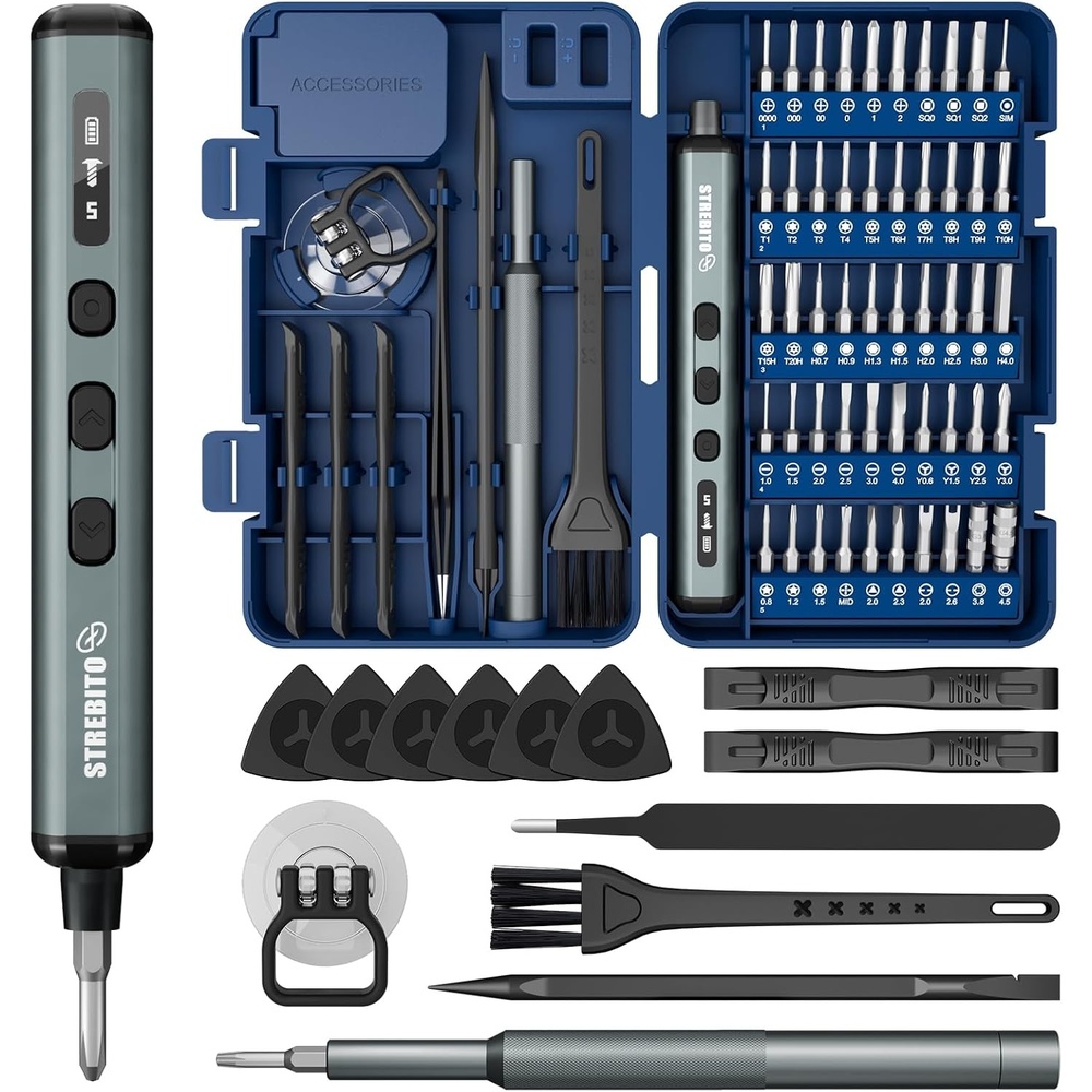 image:imageSTREBITO Electric Screwdriver Set 67 in 1 Electric Precision ScrewdriverUpgraded Blue
