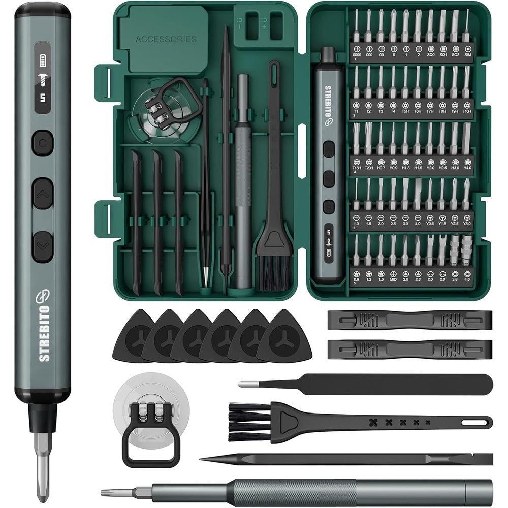 image:imageSTREBITO Electric Screwdriver Set 67 in 1 Electric Precision ScrewdriverUpgraded Green