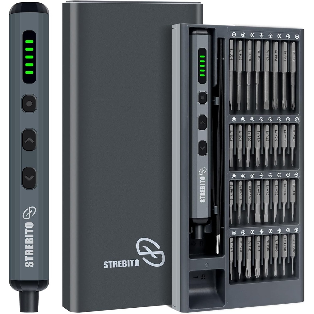 image:imageSTREBITO Mini Electric Screwdriver 70 in 1 Small electric screwdriver SetStandard