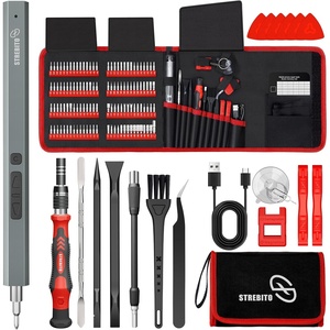 STREBITO 144-Piece Upgraded Electric Screwdriver(Red)