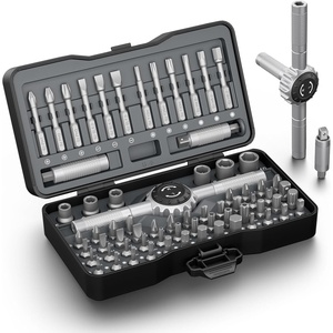 STREBITO 71 in 1 T-Handle Ratchet Screwdriver Set, Magnetic Screwdriver Set(Black)