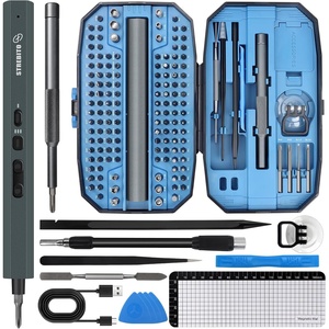 STREBITO Mini Electric Screwdriver Set 155 in 1, Small Electric Screwdriver(Blue)