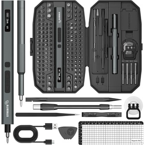 STREBITO Mini Electric Screwdriver Set 155 in 1, Small Electric Screwdriver(Upgraded-black)