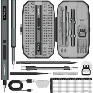 STREBITO Mini Electric Screwdriver Set 155 in 1, Small Electric Screwdriver(Upgraded-grey)
