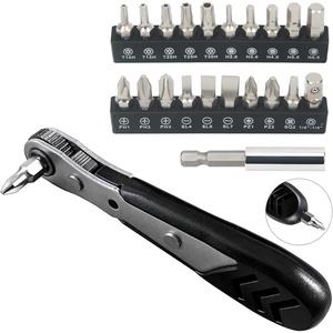 STREBITO Right Angle Screwdriver 32-Piece 1/4 Inch Mini Ratchet Set(22 in 1)