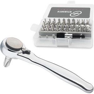 STREBITO Right Angle Screwdriver 32-Piece 1/4 Inch Mini Ratchet Set(32 in 1)